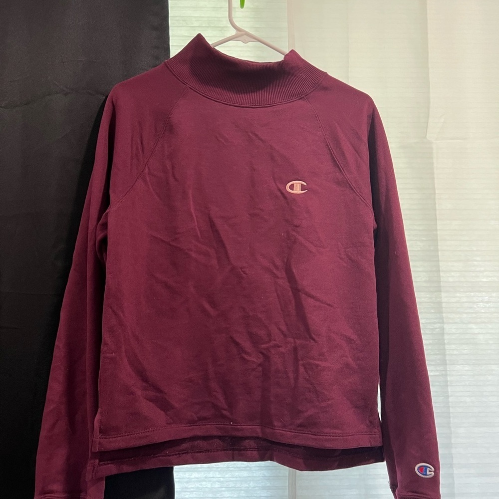 Women’s Champion Burgundy Fleece Athletic Apparel Size Small - Picture 2 of 5